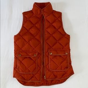 J Crew Burnt Orange Puffer Vest